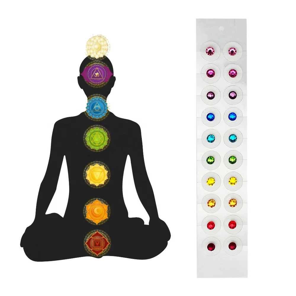 Bulk Auricular Therapy Acupoint Therapy Patch Crystal Ear Seeds Crystal Acupuncture Point Sticker Ear Seeds Acupuncture 24K Gold