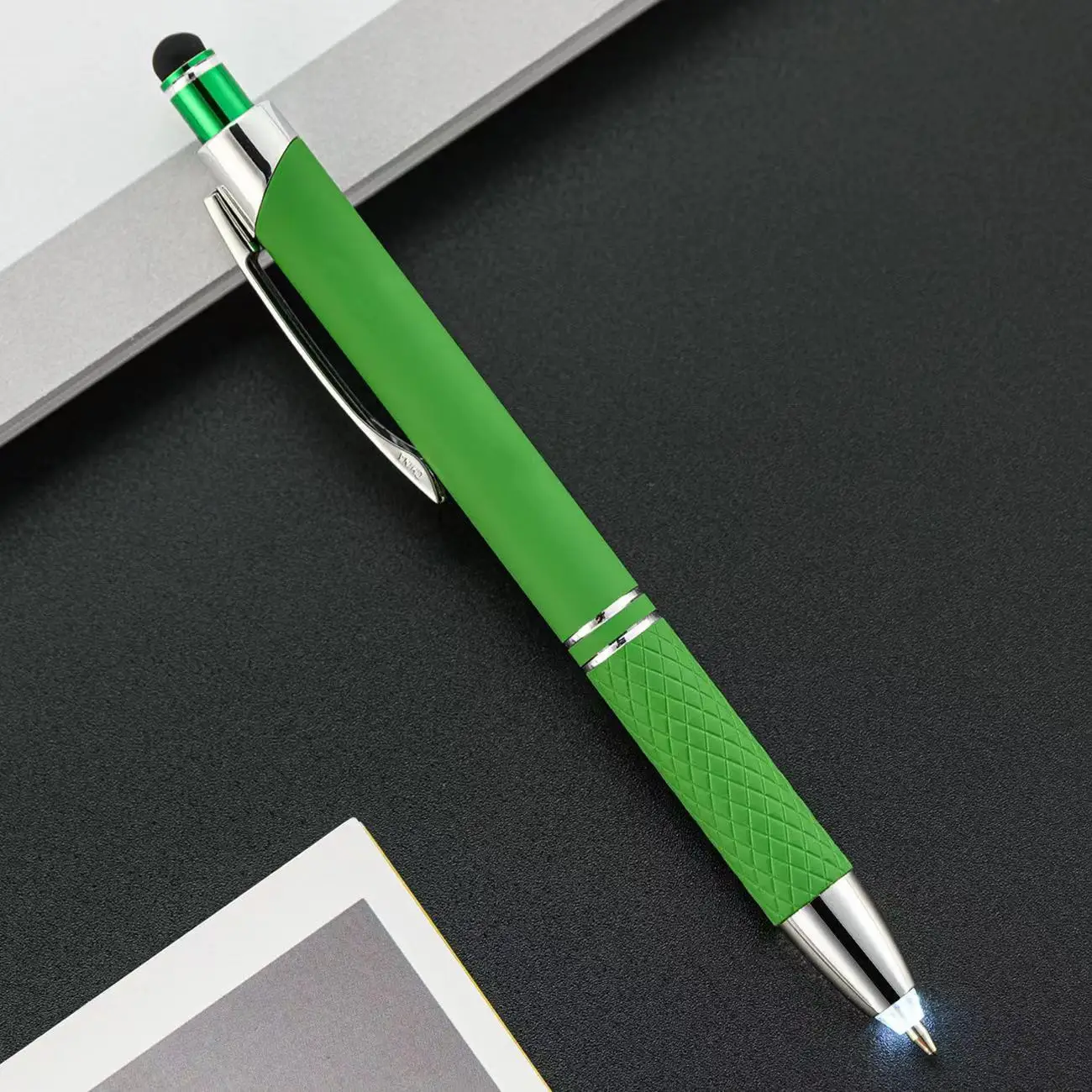 custom ballpoint pen New 3-in-1 LED Light Pen with 1.0mm Touch Screen Stylus Promotional School Office supplies custom ball pen