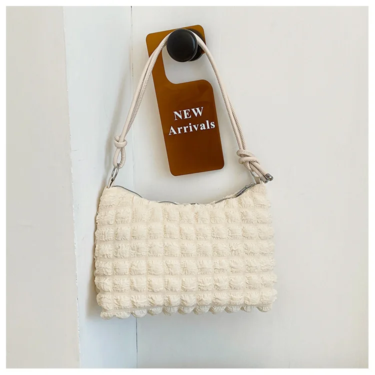 Wholesale Single Shoulder Women Bag Lady Bubble Grid Underarm Handbag