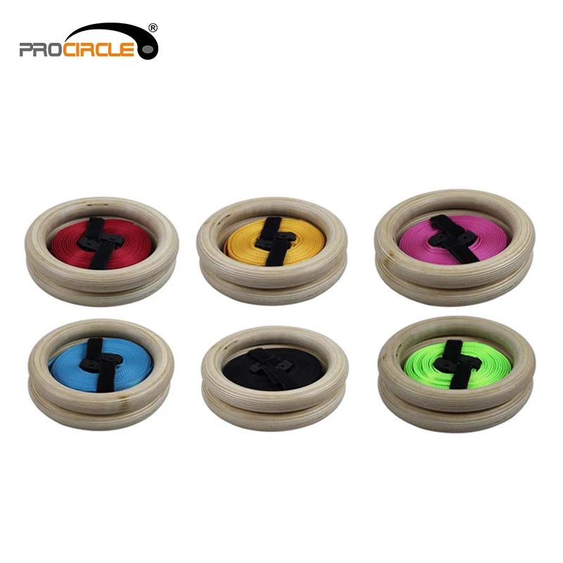 High Quantity Wholesale Training Straps Wood Gymnastic Rings