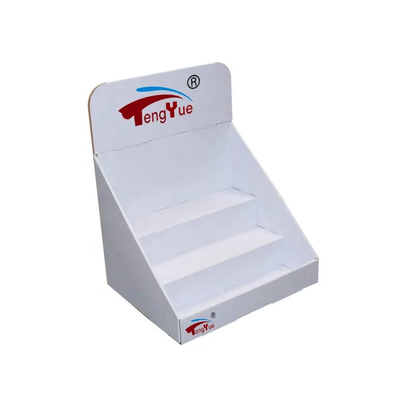 Custom Printed Counter Small Corrugated Carton Packaging Boxes for Retail Pre roll Store Custom Cardboard Counter Display Box