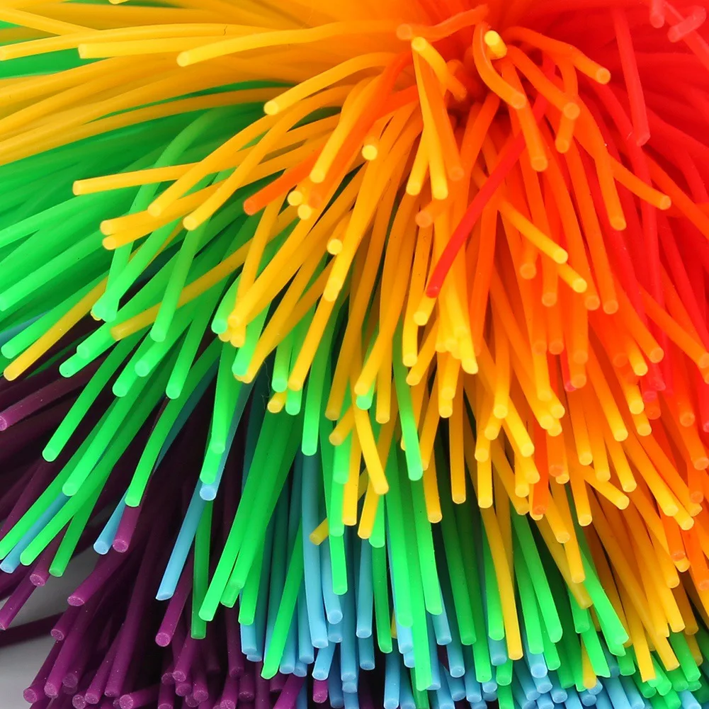 2022 new hot selling monkey stringy balls, silicone fluffy juggling bouncing koosh ball