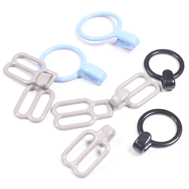 Swimwear accessories colored bra adjuster ring and slider adjustment bra hook