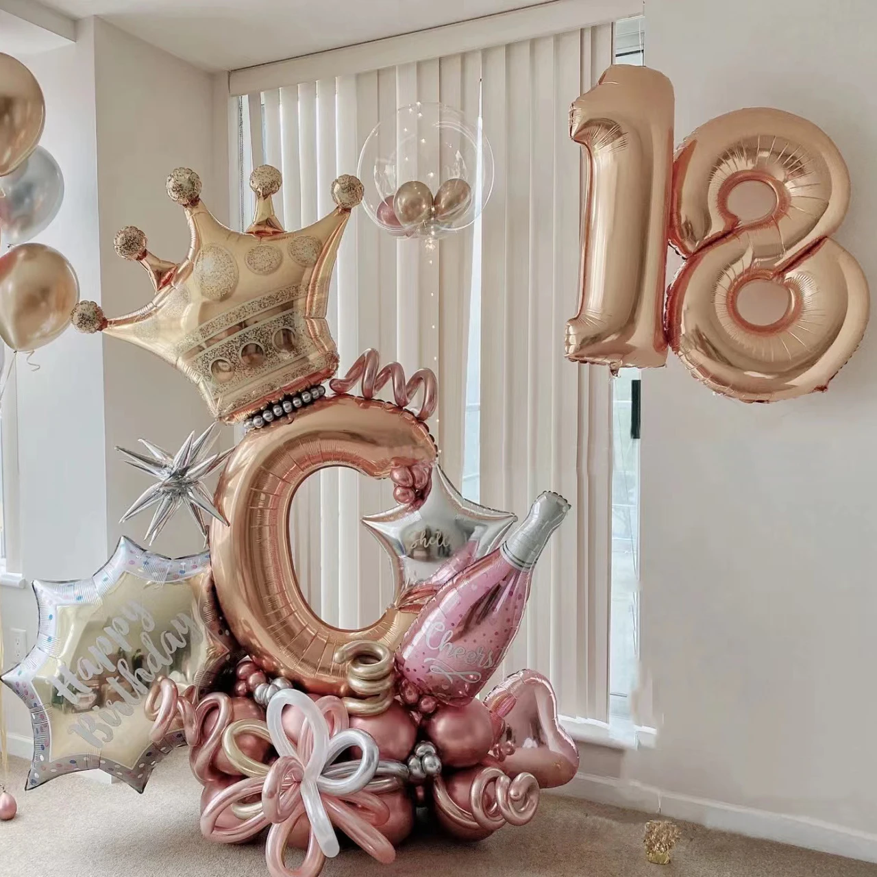 Ins Decoration Balloon Happy Birthday Wedding Masquerade Party Supplies 32 inch gold/silver/rose gold/blue number balloons