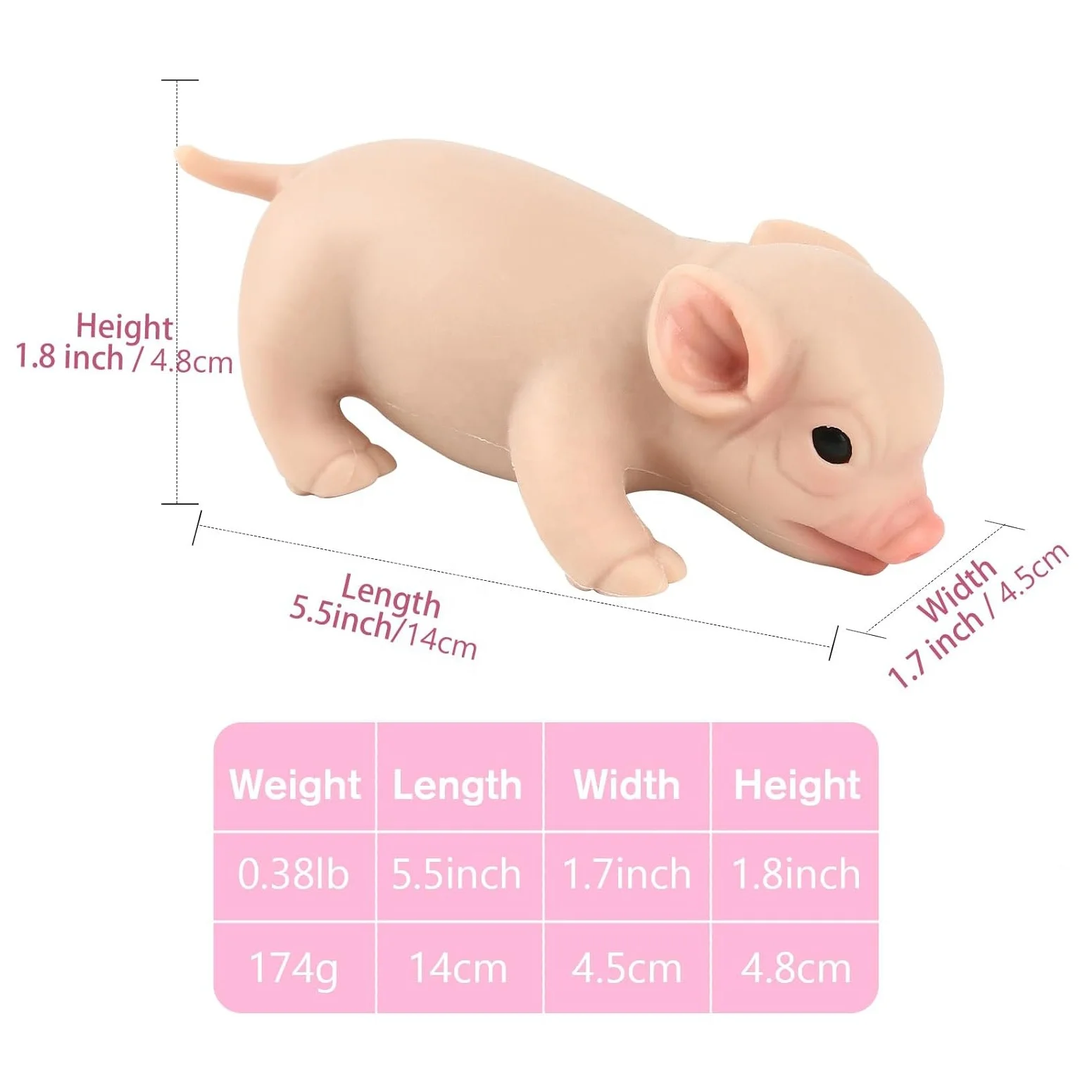 14CM Realistic Mini Pig Doll Soft Silicone Educational Animal Toy Best Gifts for Kids