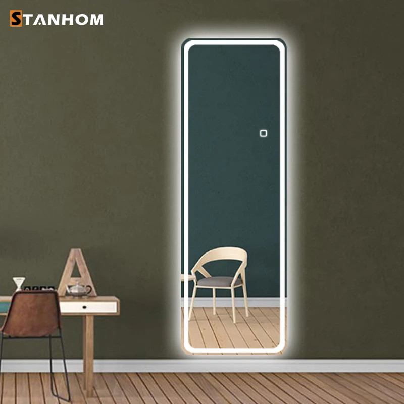 STANHOM оптовая продажа ванной спальни настенное зеркало в полный рост со светодиодной подсветкой
