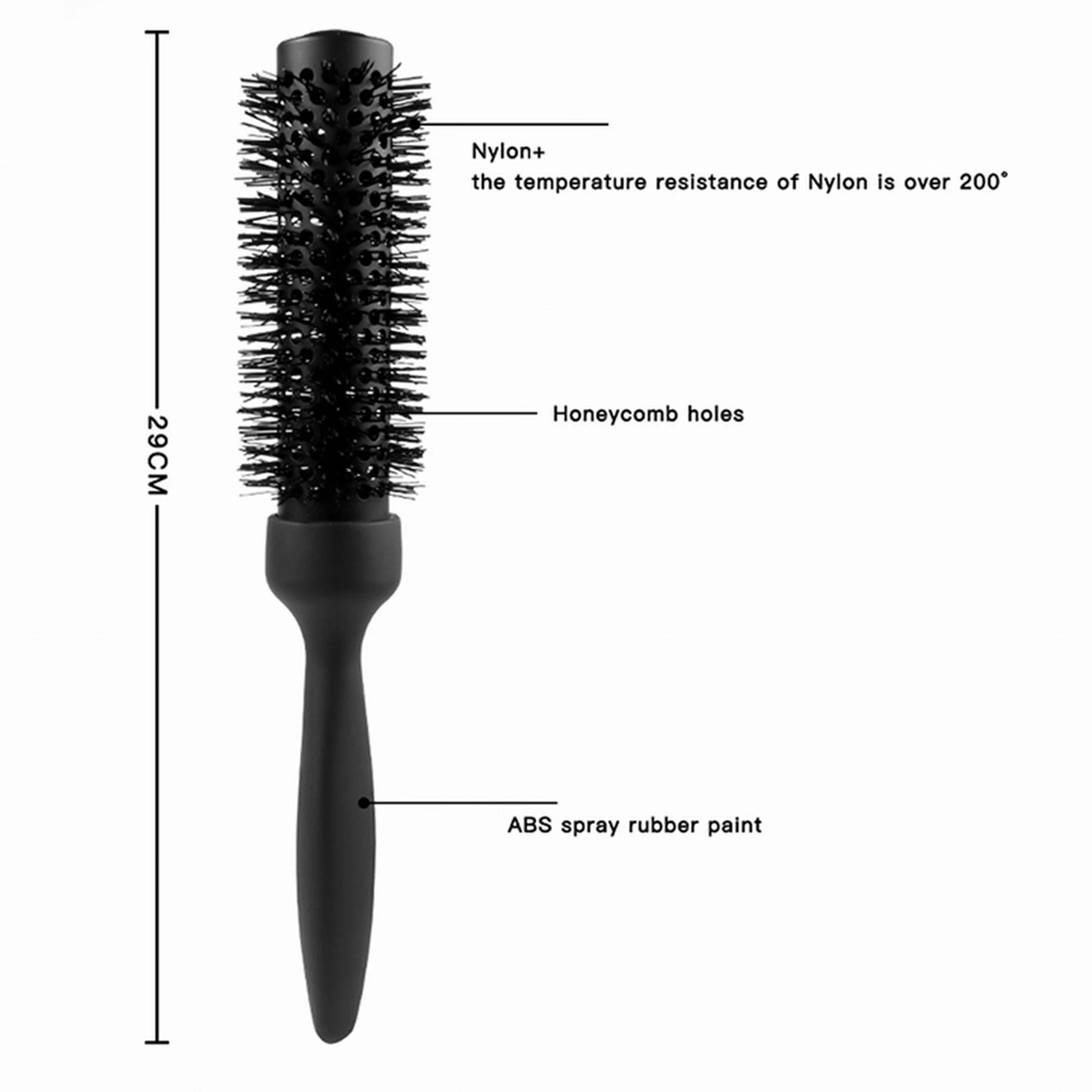 Private Logo Nylon Nano Technology Ceramic Round Hair Brush For Curling Hair