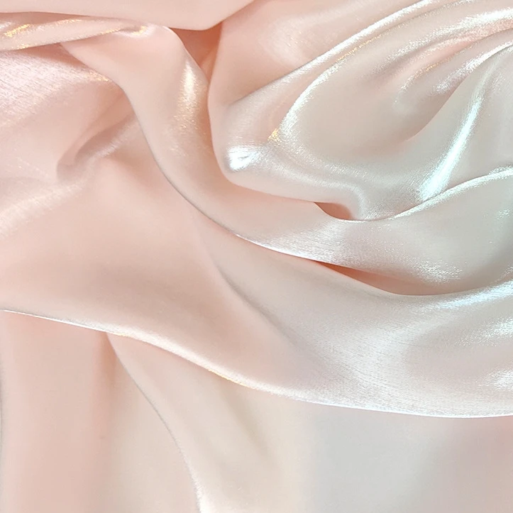 Organza polyester fabric satin smooth gloss wedding fabric