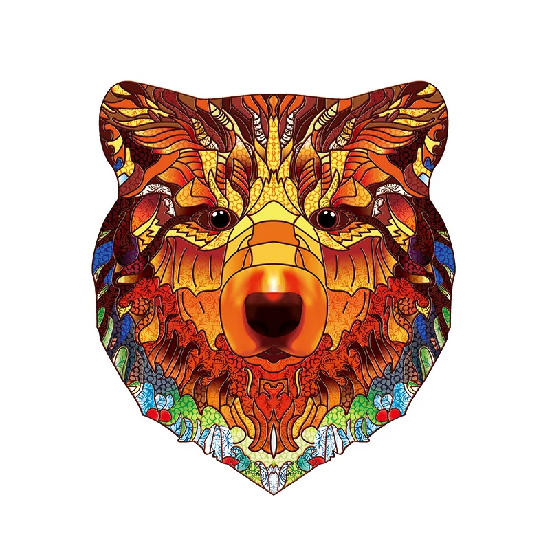 color diy educational game wooden animal jigsaw custom wooden toys