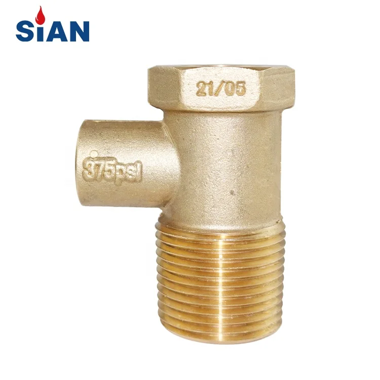 SiAN P13 Clip On Hexagon Self-closing Valves PRD Brazil Straight LPG Gas Cylinder Compact Pressure Reducing Valves