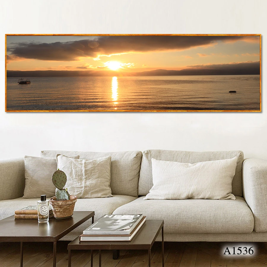 Acrylic Sheet With UV Sea Sun Rise Stained Glass for Acrylic Panel Pattern Printing Custom Display Wall Mount Art Print