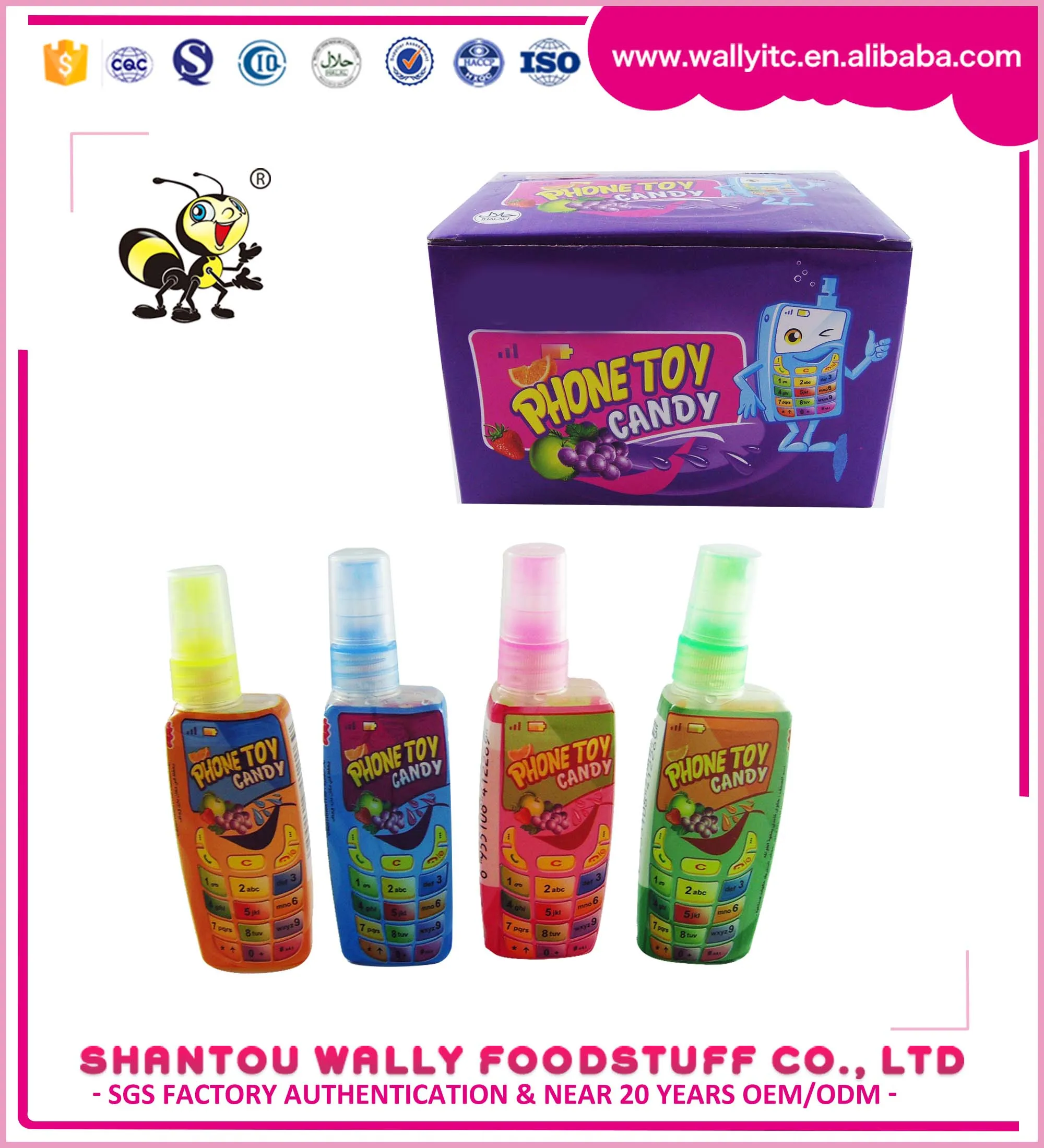 Fruity Liquid Candy   Sweet Blue Colour Spray  Candy  Sour Mobile Phone Acid Spray Candy