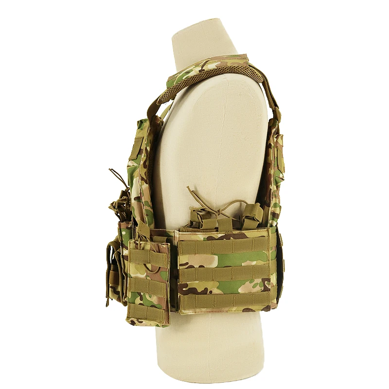 Camouflage CP Woodlande Armor Weight Hunting Security Guard Gear Tactical Vest Plate Carrier with Magazine Pouches