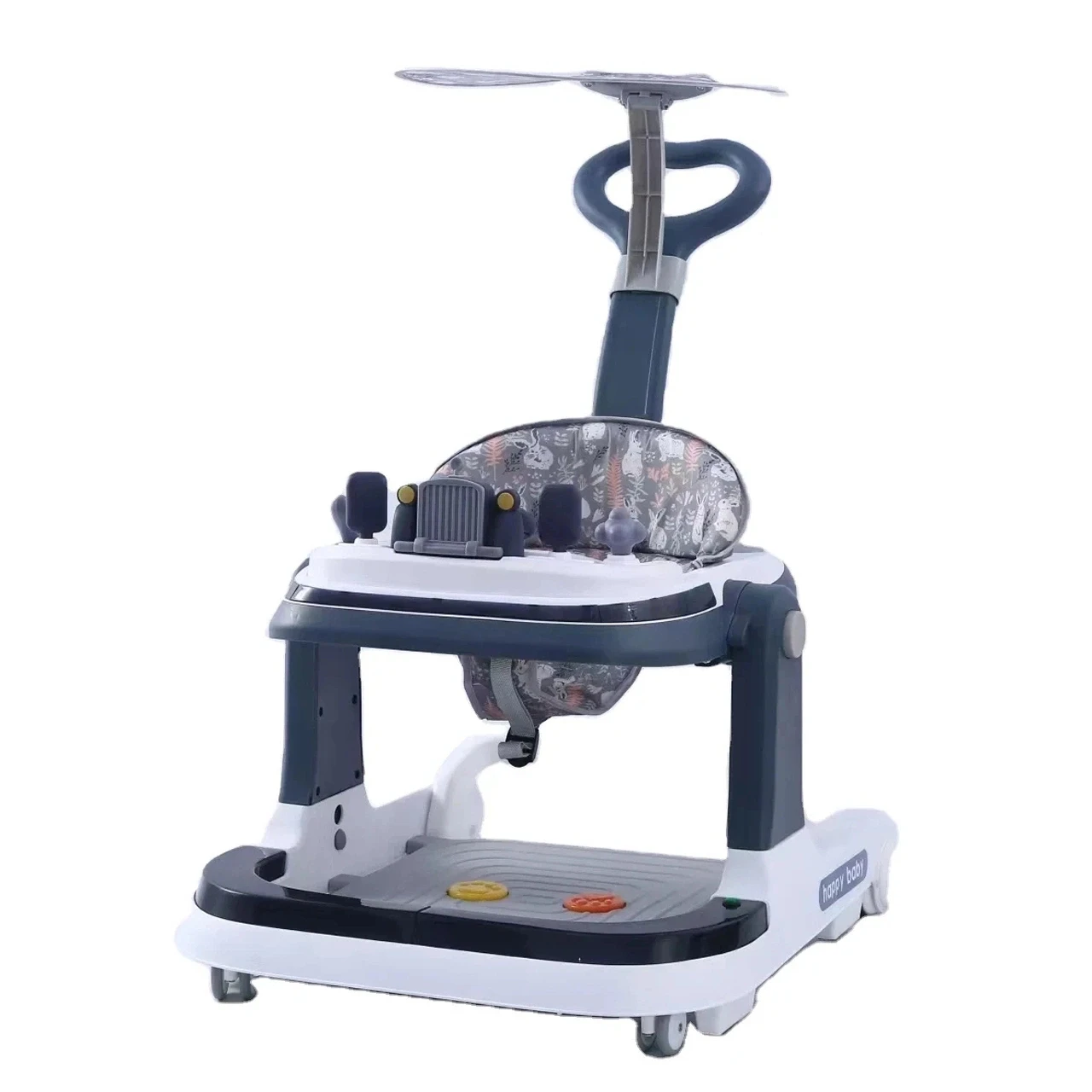 Cool Light Electric Baby Walker Sit-to-stand Learning Walker Kids Foldable Baby Walker 4 In 1 With Wheels And Seat