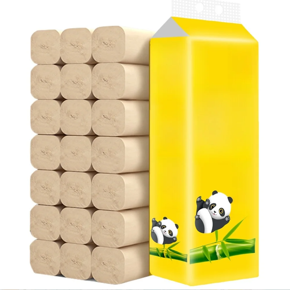 Customized Toilet Paper non-polluting degradable Factory price bamboo toilet paper with roll Tissues Ultra Soft Toilet Paper