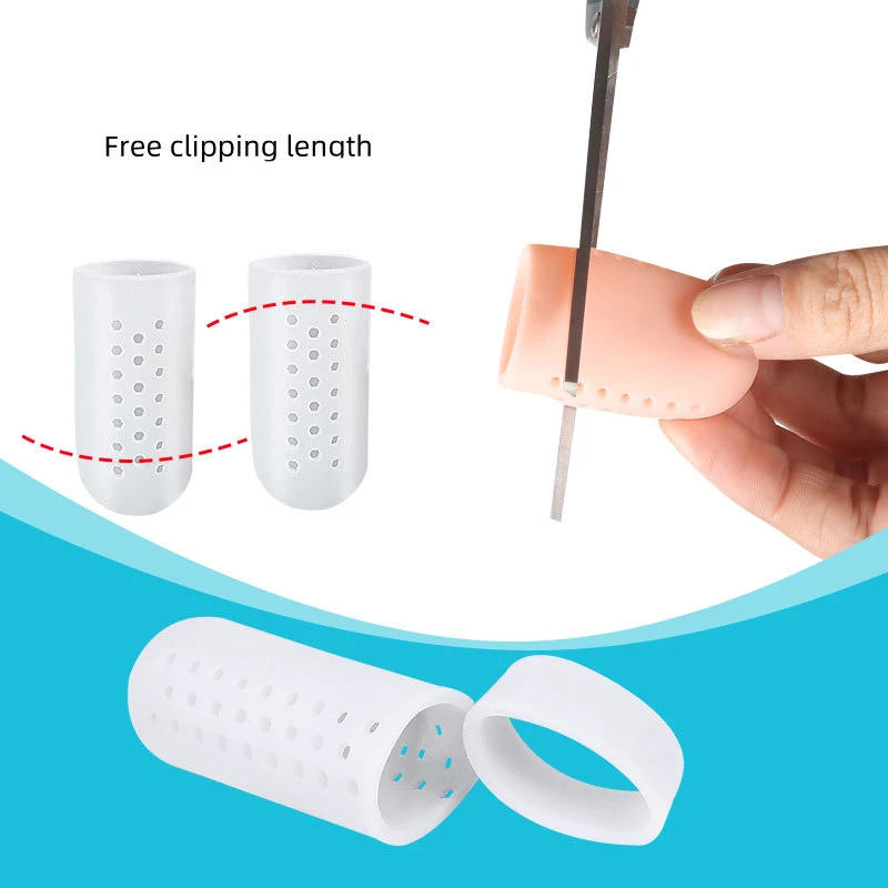 Silicone Gel Toe Tubes Protectors Separators Finger Toe Sleeve Tube Cover Cap for foot care