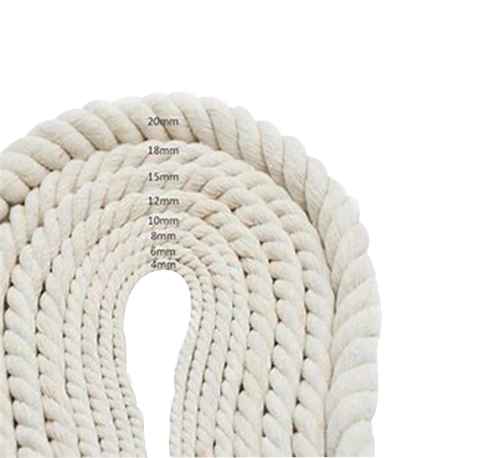 bulk pure cotton macrame rope packaging rope