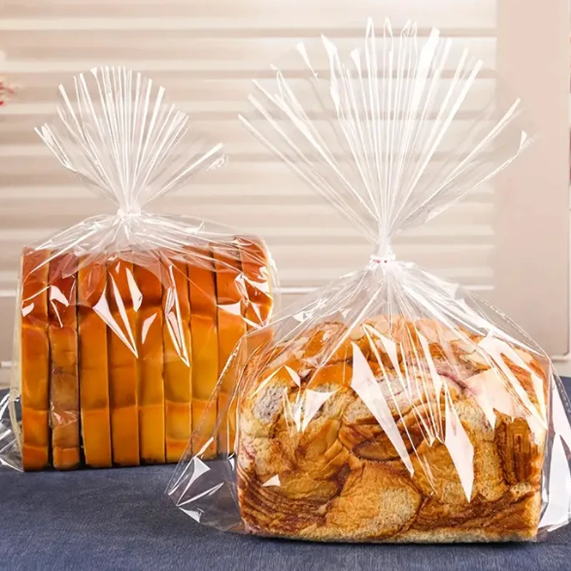 Clear Plastic Flat Treat Bags For Bakery Transparent Toast Bread Packaging Bag BOPP Flat Pocket Baked Food Plastic Bag