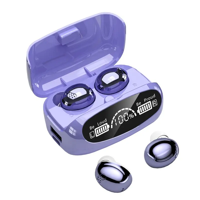 M32 Tws Mental Plating Effect BT 5.1 Hifi Earphone In-ear Sports Waterproof Headset LED Display Earbuds Wireless