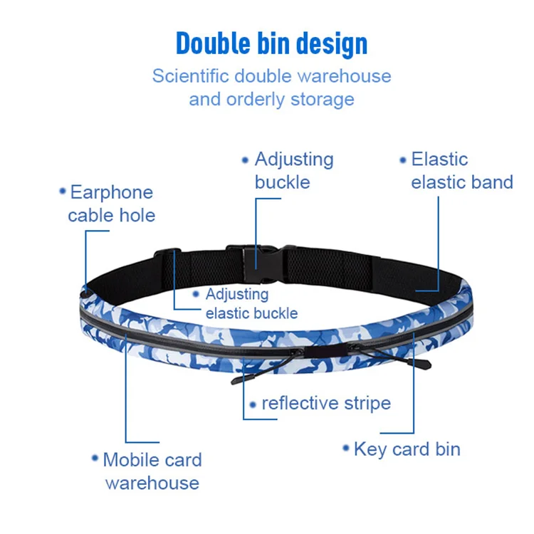 Wholesale spot running Bodypack with earphone hole Waterproof and wear-resistant bag for outdoor riding and mountaineering