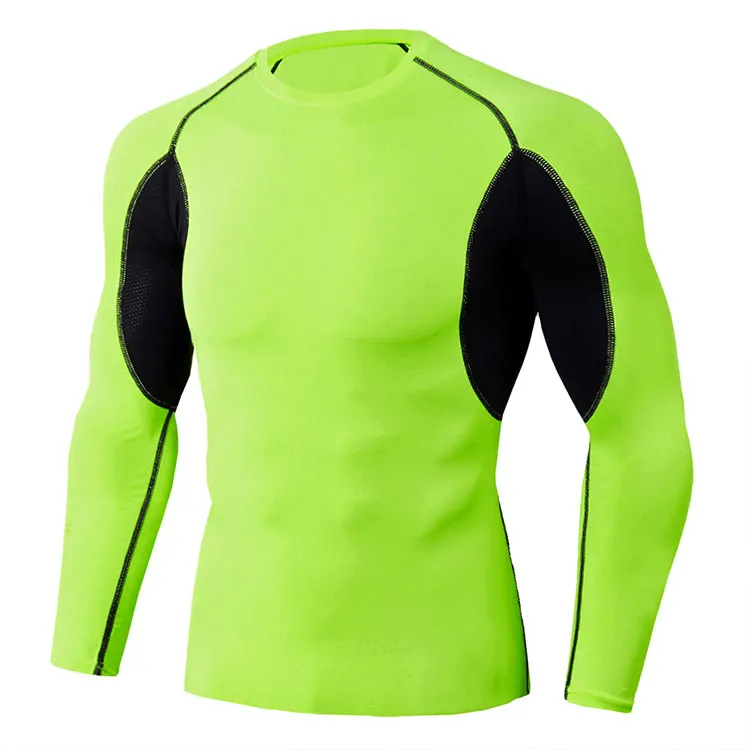Fitness Sports Clothes Men Long Sleeve Basketball Running Sports T shirt Gym Compression Shirt