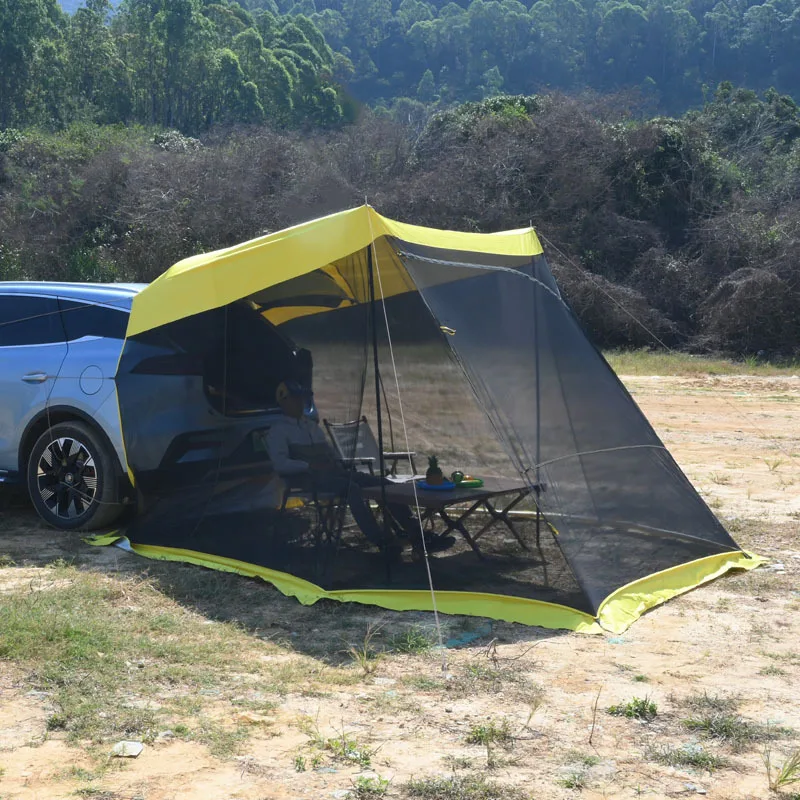 Rear tent outdoor camping sunshade anti mosquitosuvCar camping tent trunk car rear canopy