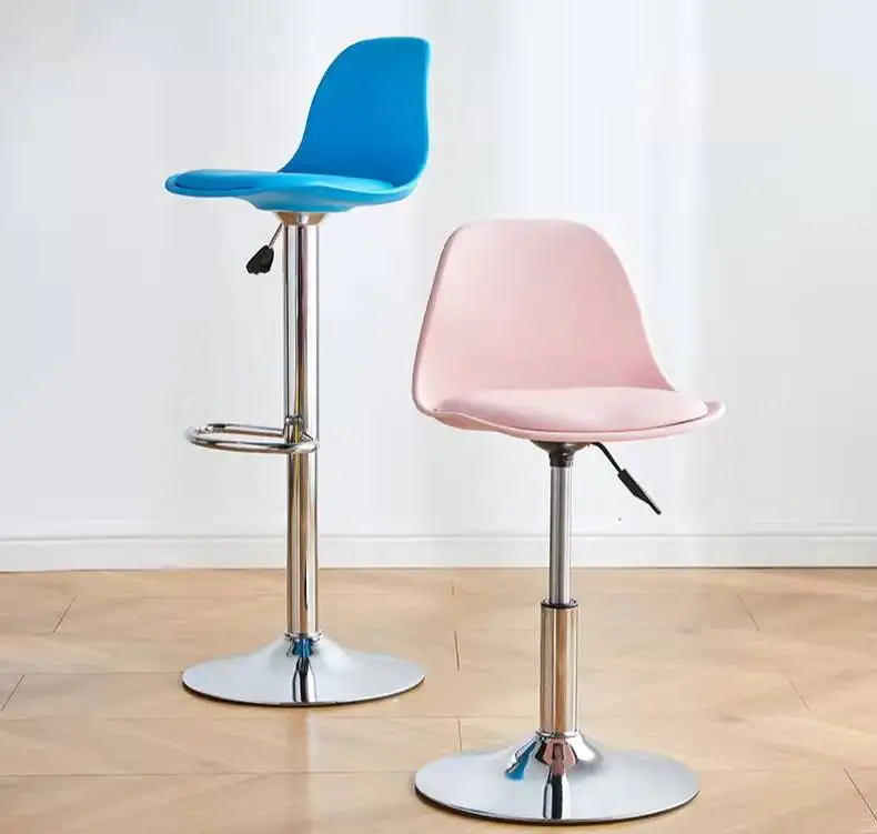 High Adjustable Bar Chair PU leather Metal Frame Bar Stool Modern  Cheap Chair Bar