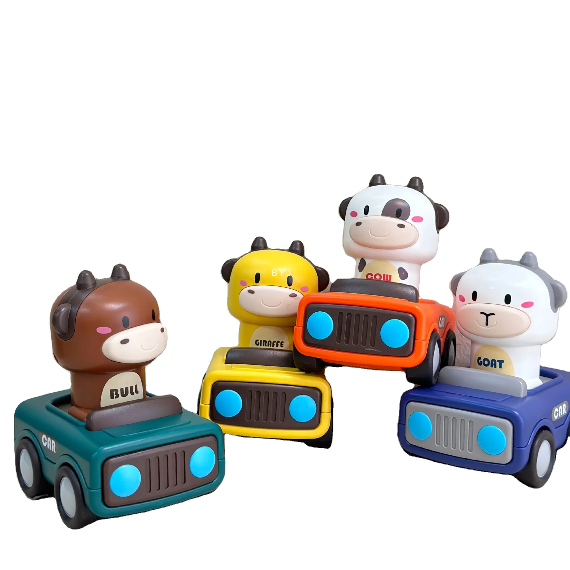 New Press and Go Car Toys for Toddlers Cute Baby Animal Racing Cars Infant Play Vehicle Toys for Kids Gift