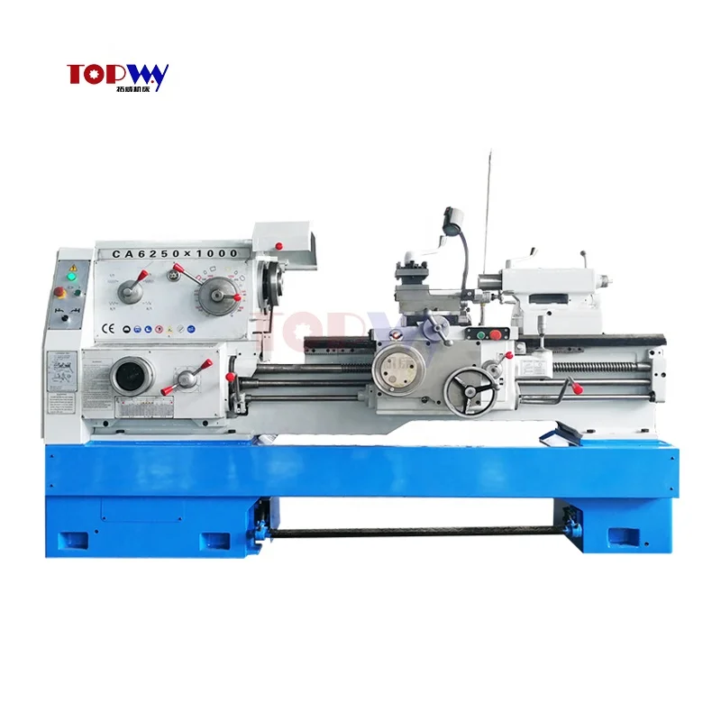 China horizontal engine lathe machine CA6250 80mm spindle bore  manual lathe with Parts
