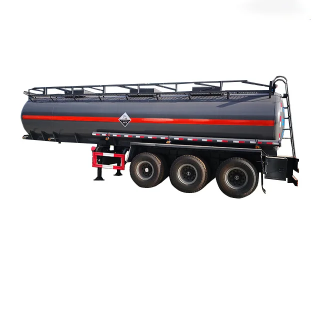 Competitive price 3-axle chemical semi-trailer sulfuric acid transport tank semi-trailer