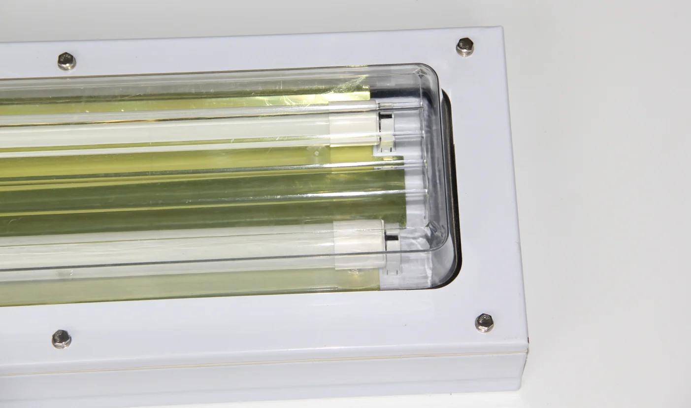 ATEX high brightness clean aluminum explosion proof fixture twin double tubes 36w explosion proof fluorescent light fittings