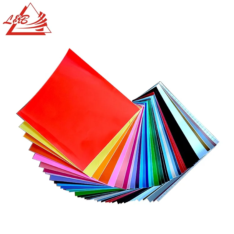 L&B Durable Waterable  Multi Opal Color Permanent Craft Cutting Adhesive Vinyl  Sheets Rolls for Cricut Maker 3