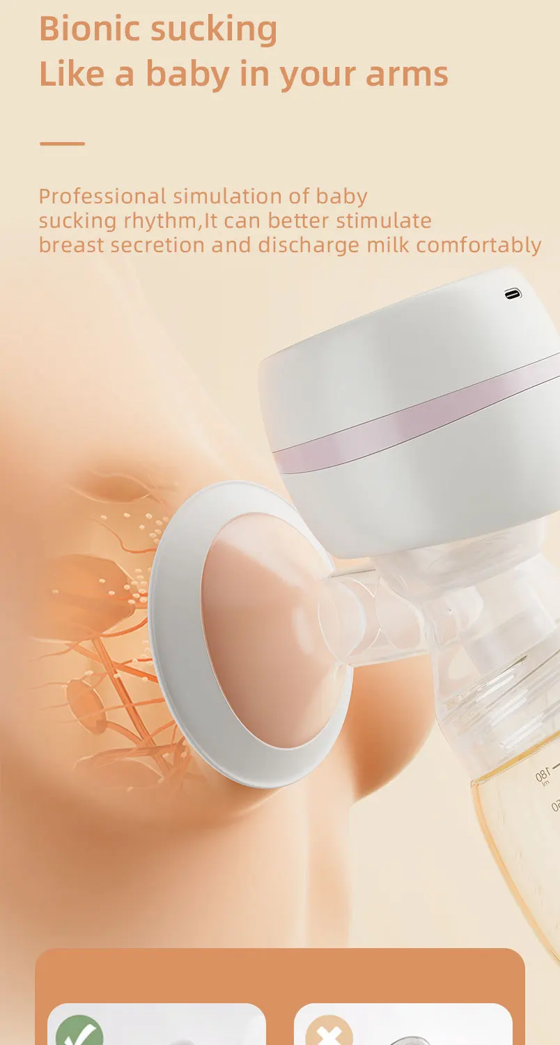 Factory Direct Sale Electric Breast Pump Hands Free Maternity Product Mom Breastfeeding Double Suction Baby Feeder