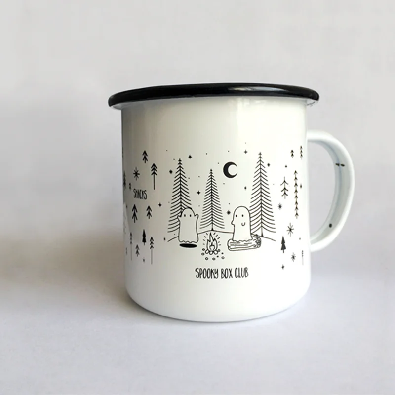 Adventure  enamel mug steel  - Morning Coffee Mug, Larger Than The Competition - 16oz (455ml) Tin Cup Campfire Mug