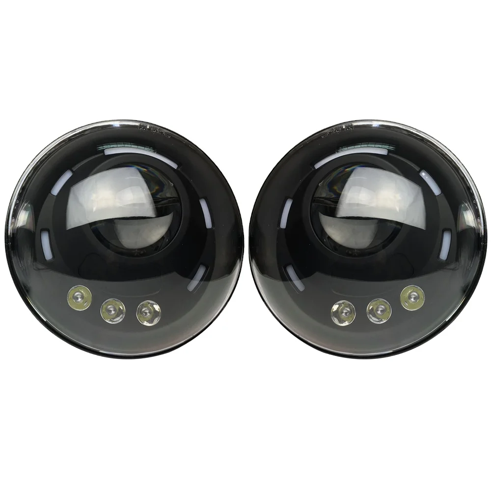 Шанхай sanfu J304 7 дюймов в горошек светодиодный налобный фонарь 12V LED Водонепроницаемая Автомобильная Поворотная сигнальная лампа Ангел глаз Halo света для Je ep W rangler 07