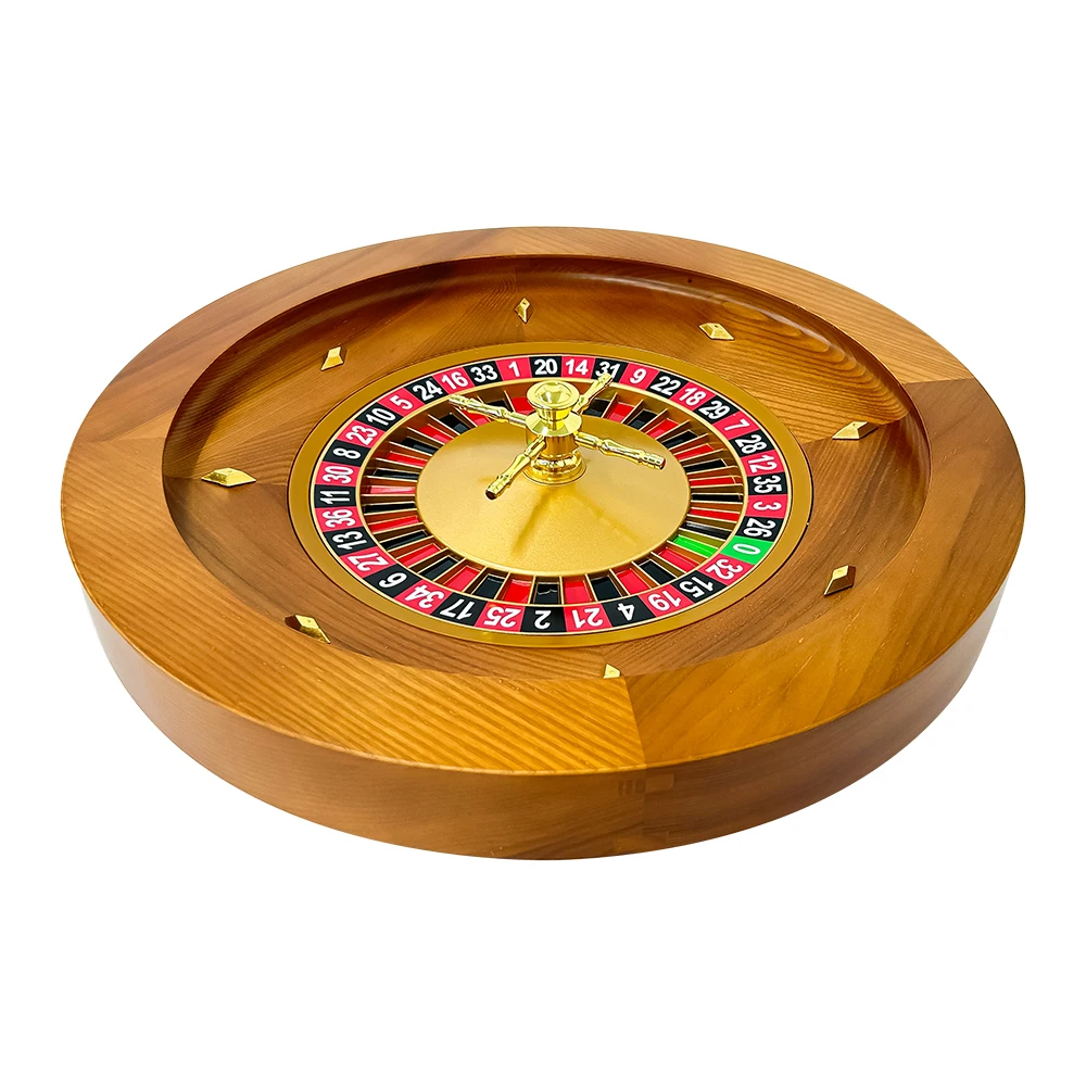 Wooden Roulette Wheel, 18 inch Solid Wood Casino Roulette Wheels Set for