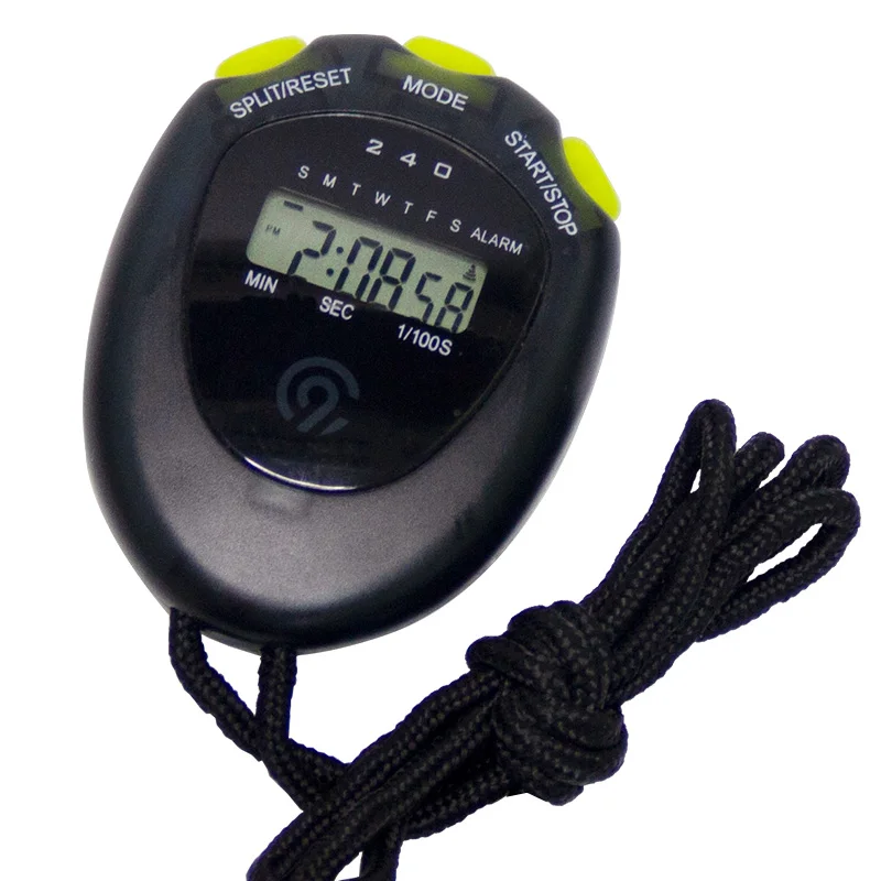 EMAF wholesale chronograph stopwatch time date alarm digital stopwatch sport use 1/100 seconds stopwatch