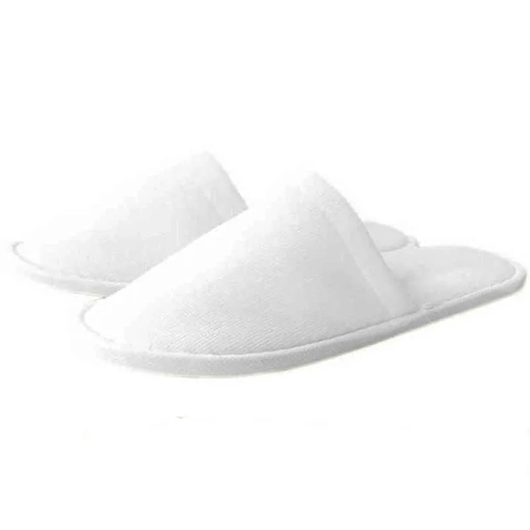 Design best new style environmental fabric cloth slippers open toe disposable hotel slippers