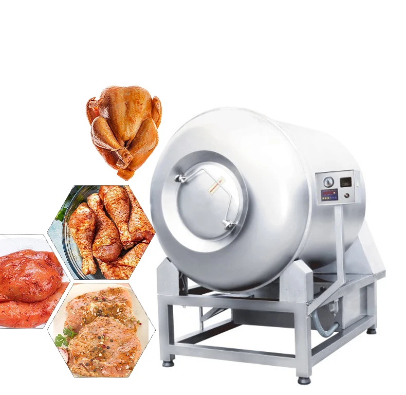 Automatic Discharge Drum Chicken Pickle Vacuum Tumbling Machine Beef and Mutton Meat Chicken Rolling Massager Pickled