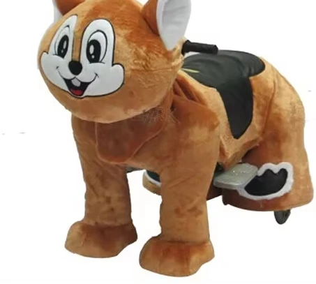 Factory Direct Sales Plush Toys Stuffed Animals On Wheels Horse Ride On Unicorn Toy