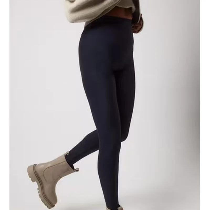 wholesale winter sweat and moisture-wicking fleece compression trousers high elastic soft smooth women sport wear leggings