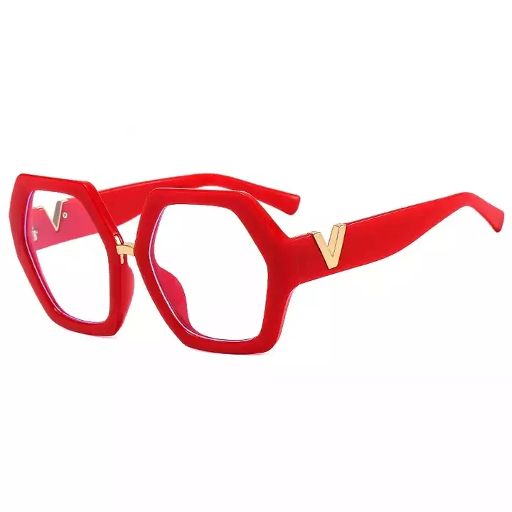 New Fashion Anti Blue Glasses Women Vintage Irregular Transparent Eyeglasses Female Prescription Glasses Frames Optical