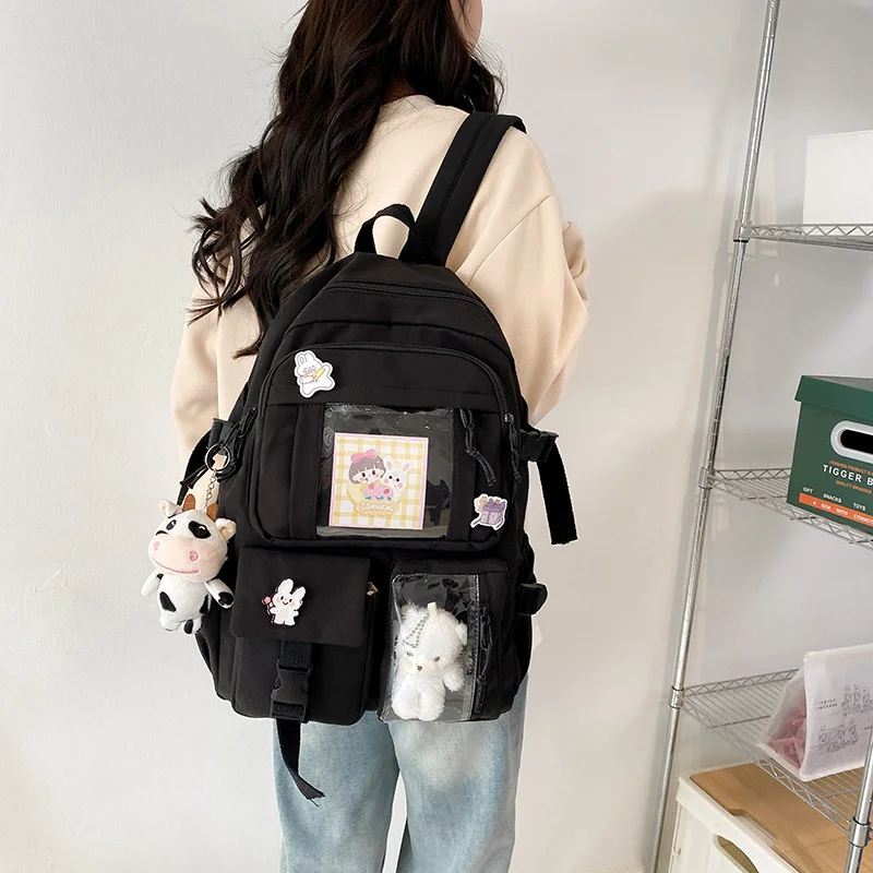 New Style Clear Kawaii Kids Campus School Backpack Waterproof School Bags for Girls and Boys mochilas kawaii