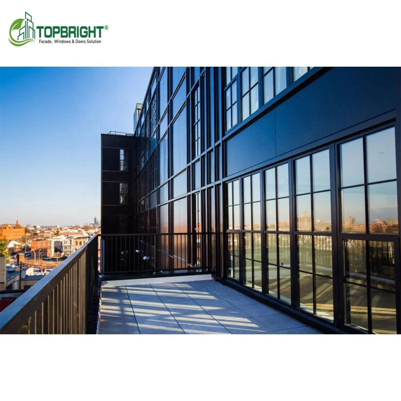 Торговый центр магазин фронтальная закаленная двойная стеклянная фасадная терморазрыв здание стеклянные занавески