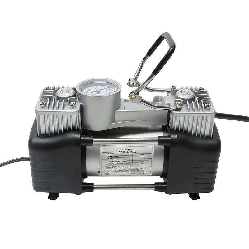Dual-cylinder mechanical watch multifunctional portable high-power car air pump