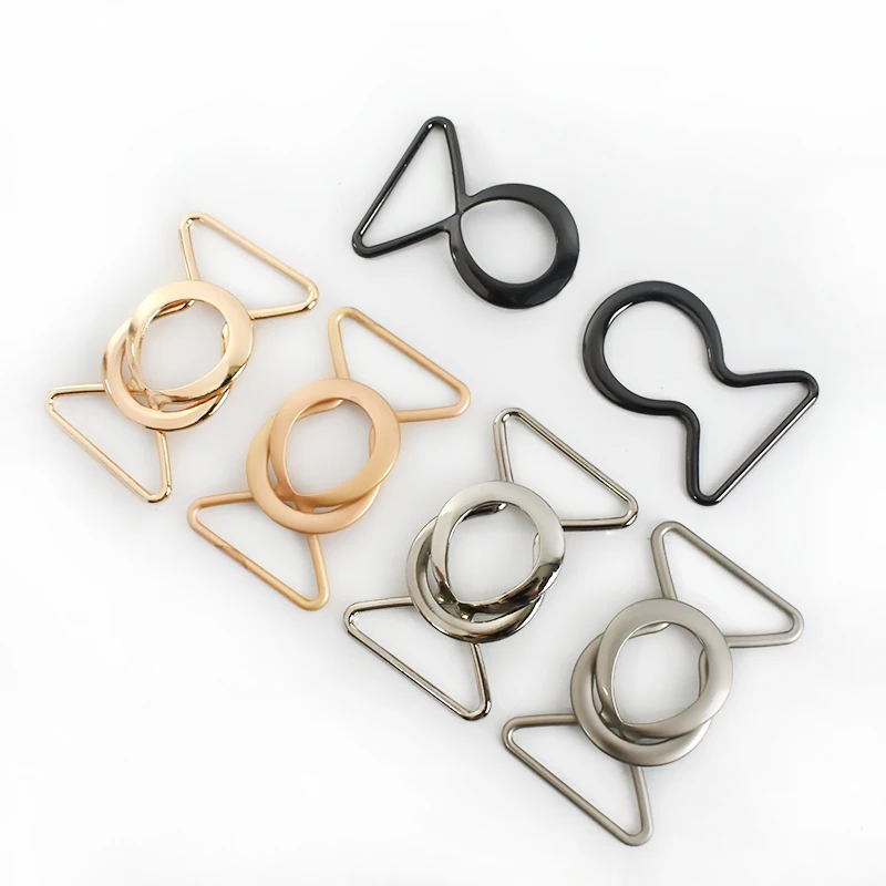 Meetee AP2213 модный сплав 8-образная Пряжка для одежды дикий ремень соединение кнопки аксессуары подтяжки Пальто DIY кольцо