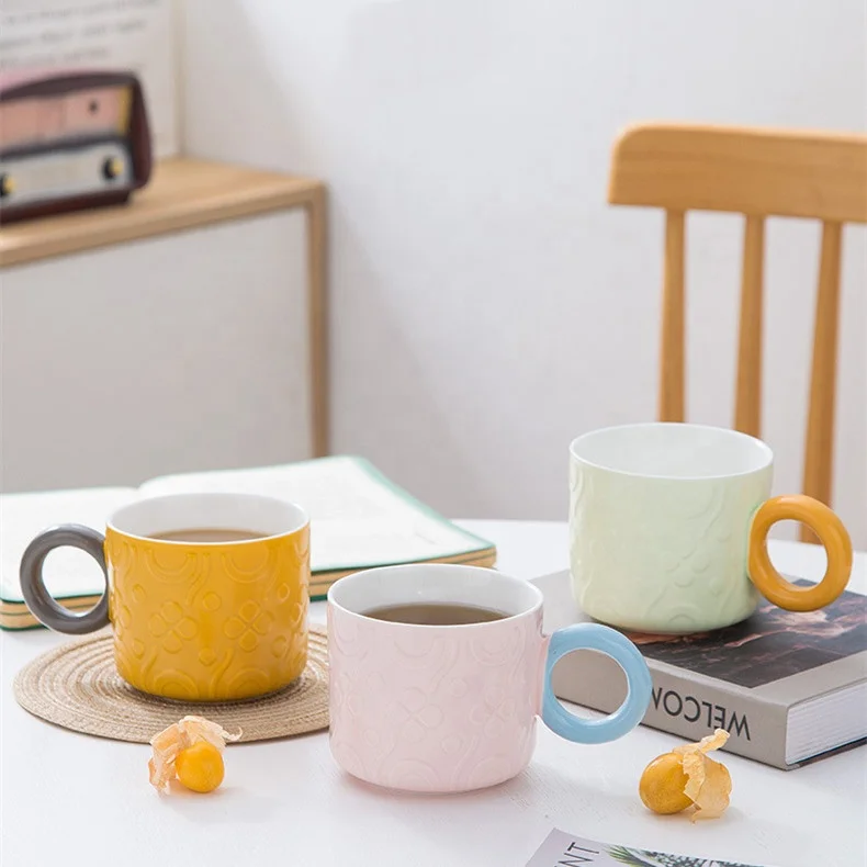 creative mug 15 oz sublimation coffee mugs korean style cute mug for girls
