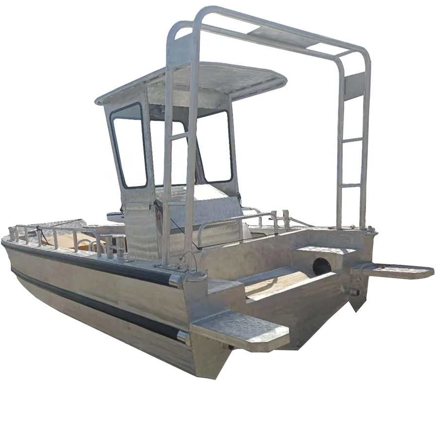 2023 Deep-v Welding Aluminum High Speed Landing Craft Fishing Work ferry  Boat  for cargo truck excavator