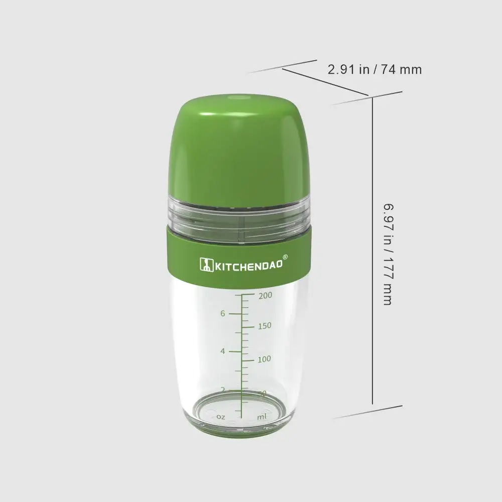 
250ml 2 in 1 Dripless Pour Leak-free Soft Grip Anti-slip Feet Easy to Clean Salad Dressing Shaker Mixer with Citrus Juicer 