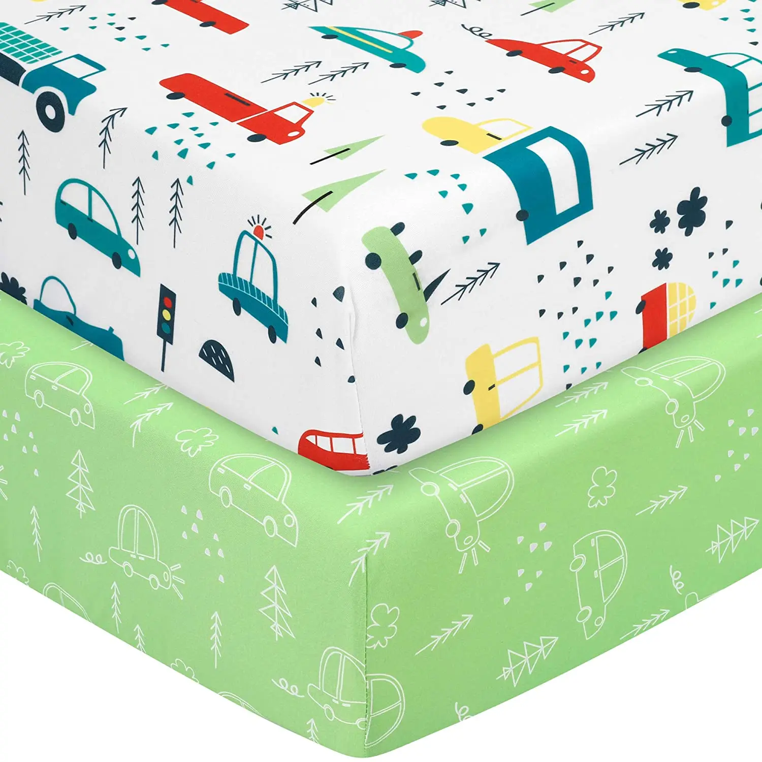 GOTS Certified Organic Cotton Jersey Custom Crib Fitted Sheets Baby Bed Mattress Cot Sheet Changing Pad Cover